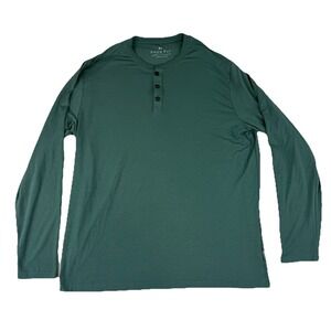 Free Fly Bamboo Flex Long Sleeve Henley Men's Size XL Green Style 9380